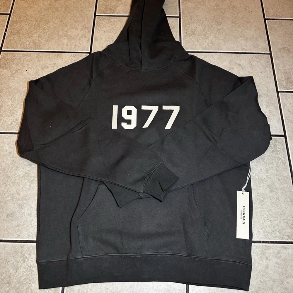 NEW Fear of God Essentials Hoodie Iron 1977 Size XS